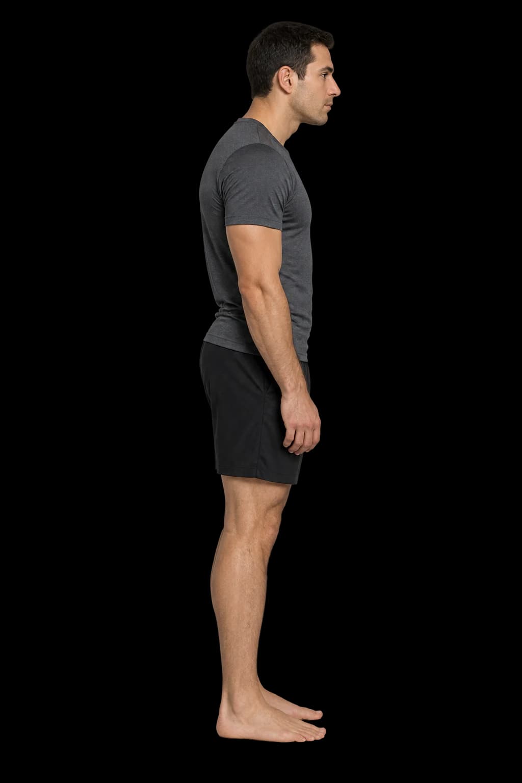 Illustrative side-profile starting posture scan.